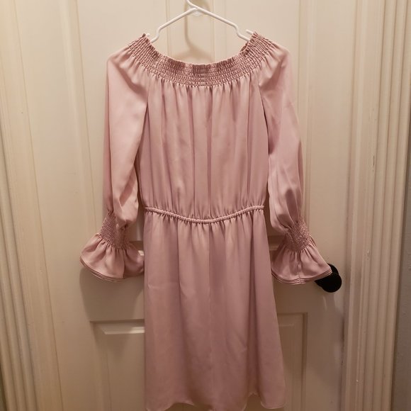 Mika Mindel -Off Shoulder Dress -Light Pk -Sz S - Picture 4 of 7